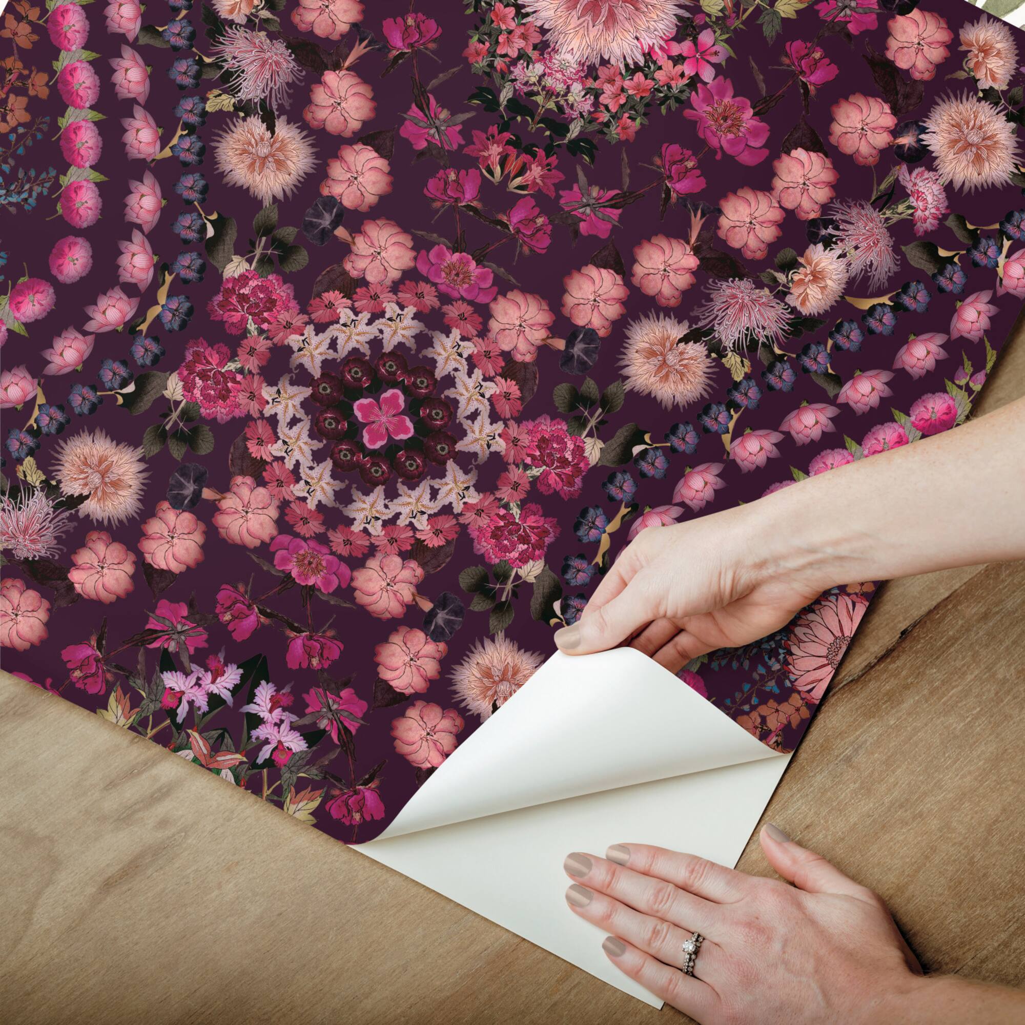 RoomMates Mr. Kate Dried Flower Kaleidoscope Peel & Stick Wallpaper